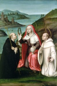 St. Mary Magdalene with St. Dominic and St. Bernard by Nicolas Borras